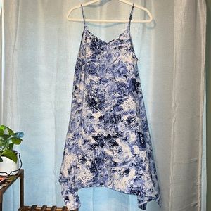 Blue/White Charming Charlie Paisley/Tie Dye Dress